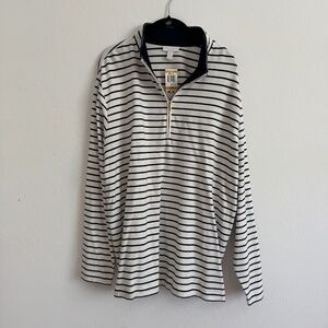 NWT Charter Club Quarter Zip Striped Sweater